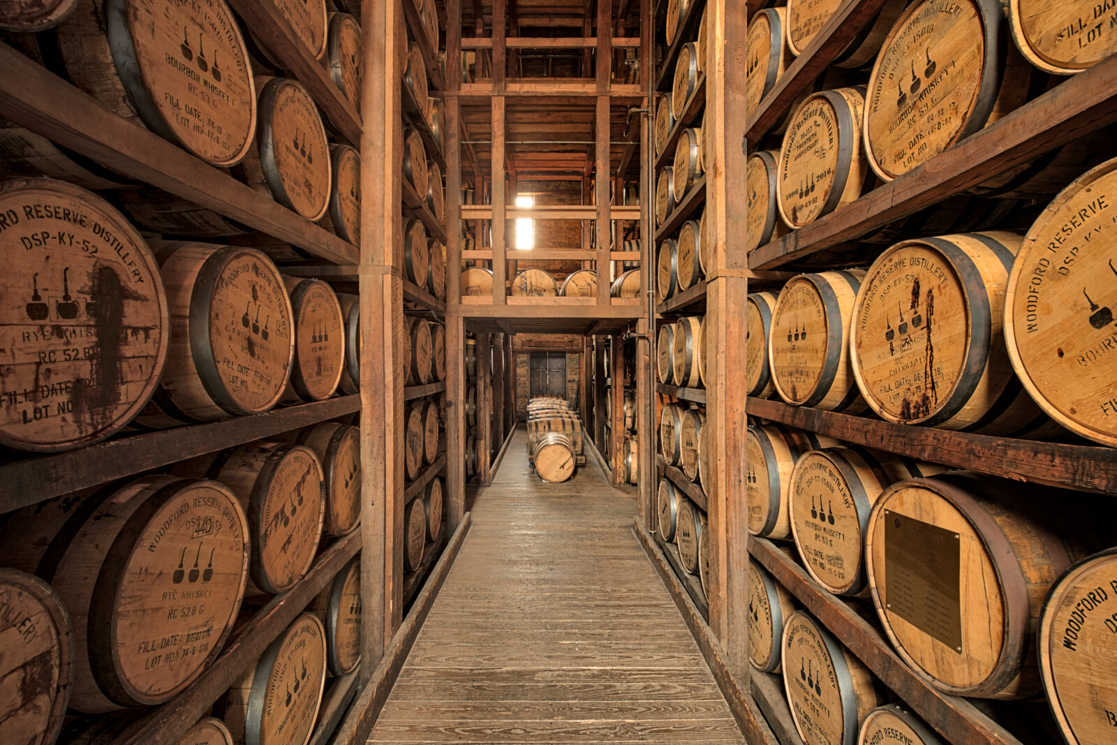 Barrel room at the Woodford Reserve on the Kentucky Bourbon Trail.