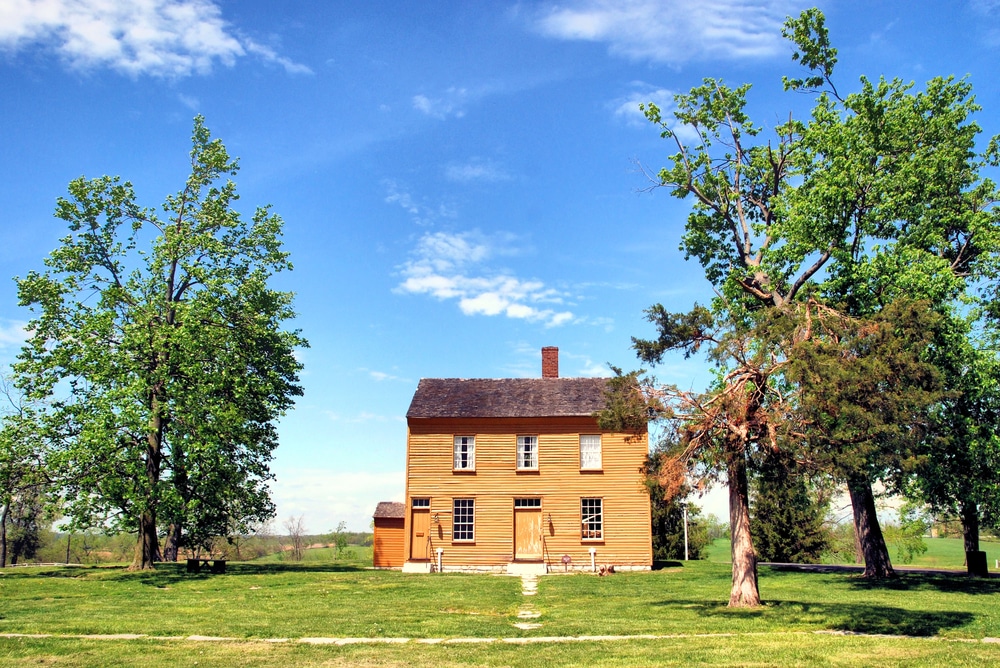 historic building at the Shaker Village at Pleasant Hill