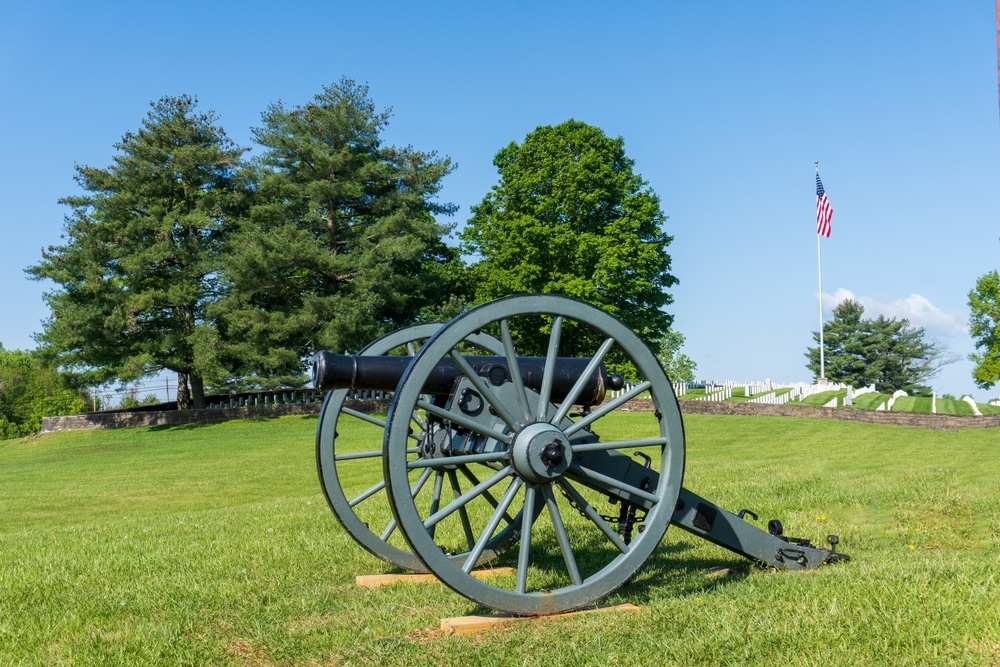 Cannon on the grounds of Civil War Battlefields in Kentucky