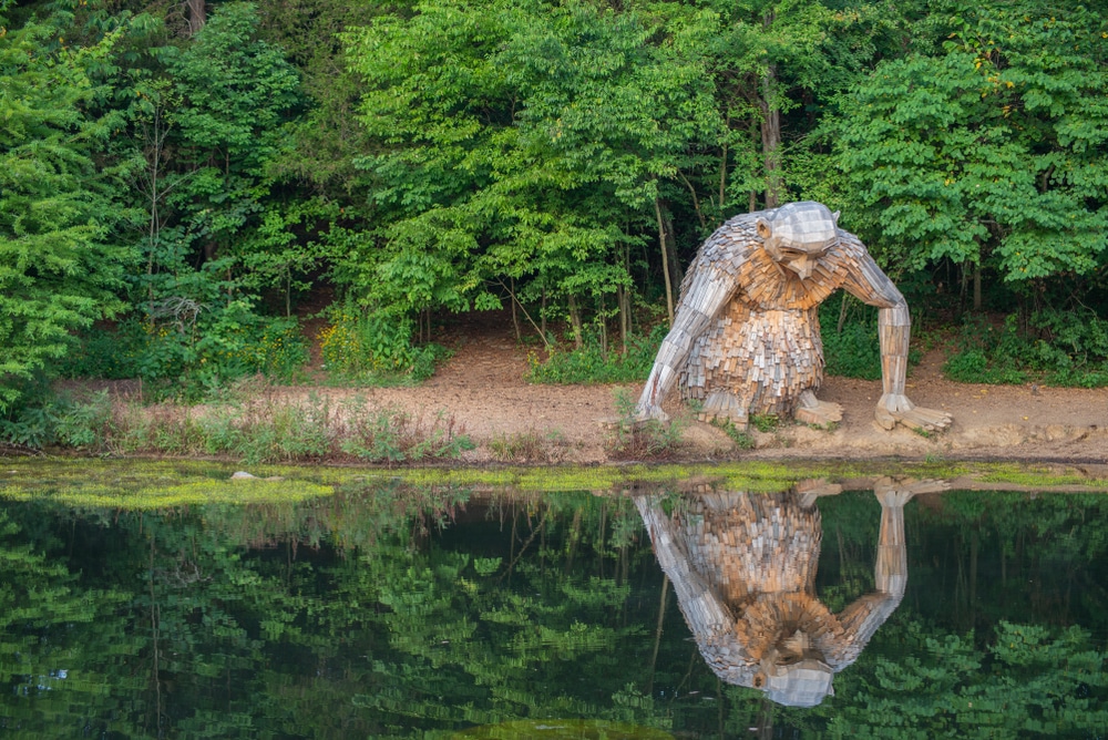 One of the Dambo Trolls at the Bernheim Arboretum & Research Forest in Kentucky