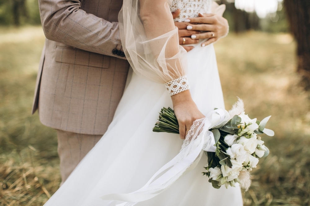 bride and groom taking advantage of our elopement packages in Kentucky for their wedding ceremony