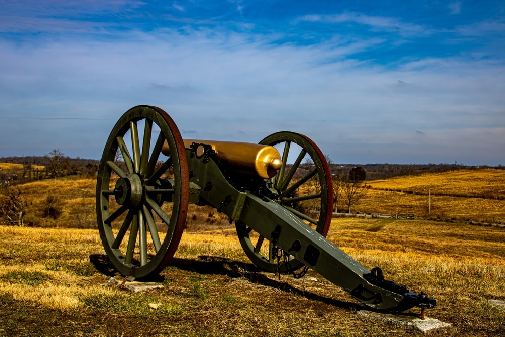Cannon on the Perryville Battlefield, a Kentucky Civil War Site.